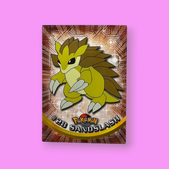 Pokemon 1999 TOPPS Sandslash #28 Blue Logo TV Animation Edition Card - Picture 1 of 4